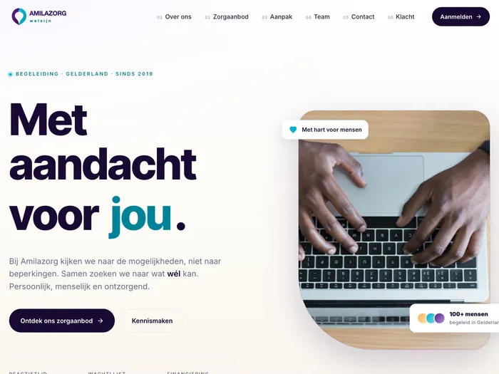 Website voor Amila Zorg