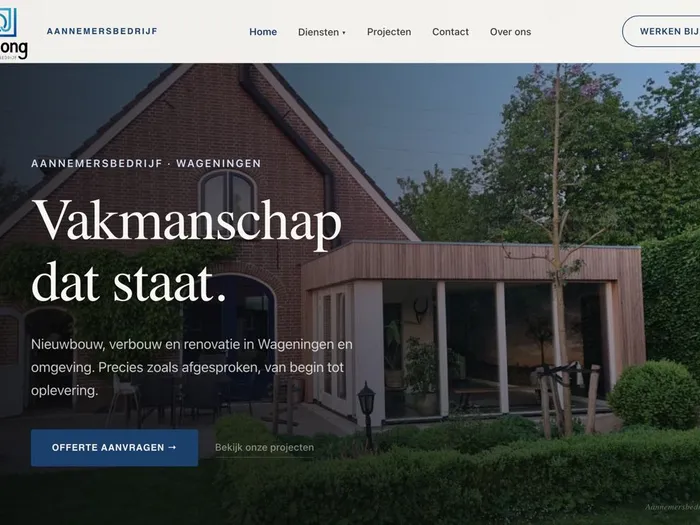 Website voor Bouwen met de Jong