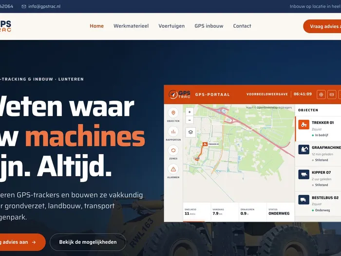 Website voor GPS Trac